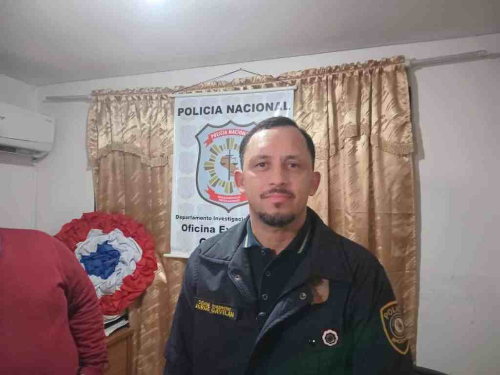 Oficial Inspector Jorge Gavilán, Departamento de Investigaciones de Asunción.